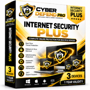Cyber Defend Pro Internet Security Plus (3Devices / 1 Year)