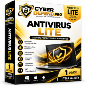 Cyber Defend Pro Antivirus Lite (1 Device / 1 Year)